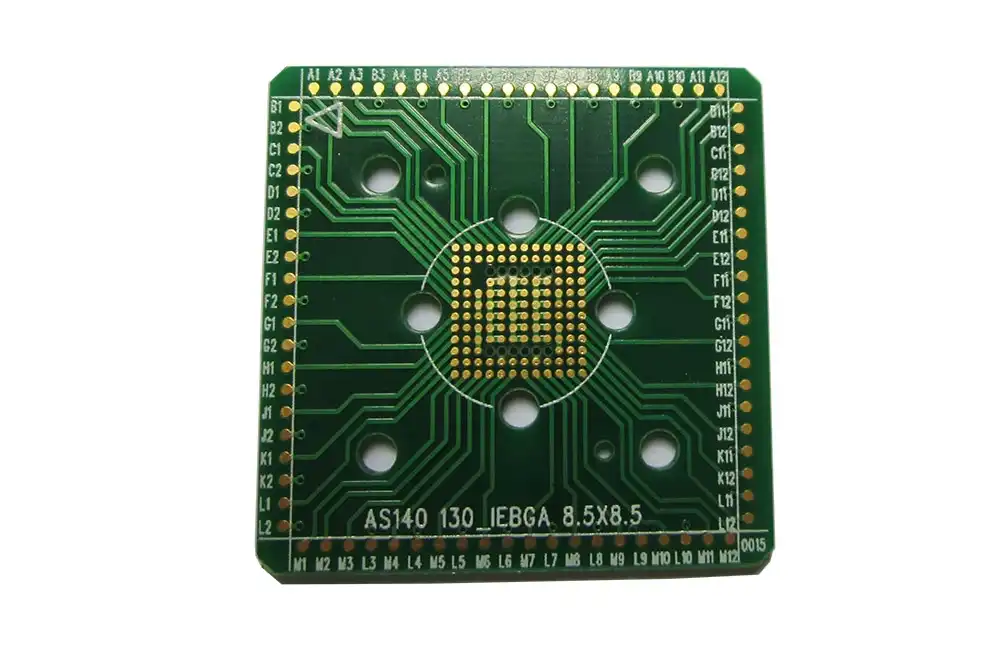 sample of PCB via in pad technology
